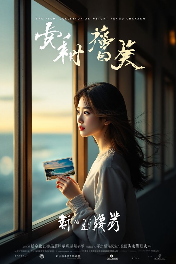 晚风来信 电影海报，一封迟到的信，把十年前的海边夏天送回她面前。
